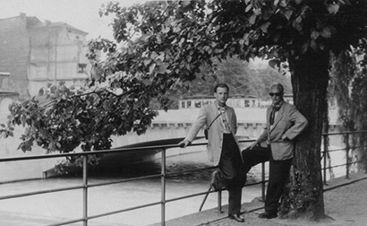 Manfred Ehlbeck und Guenther Cordes vor der Firmengruendung 1956 Manfred Ehlbeck und Guenther Cordes vor der Firmengruendung 1956