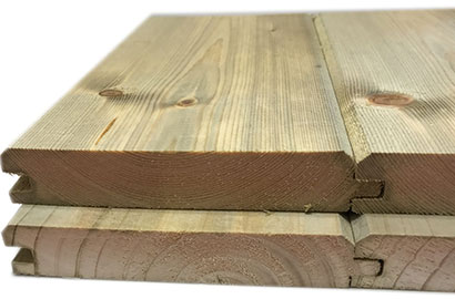 nordische Fasebretter, getrocknet und imprägniert 22,5 x 121